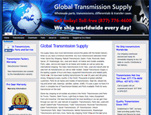 Tablet Screenshot of globaltransmissionsupply.com